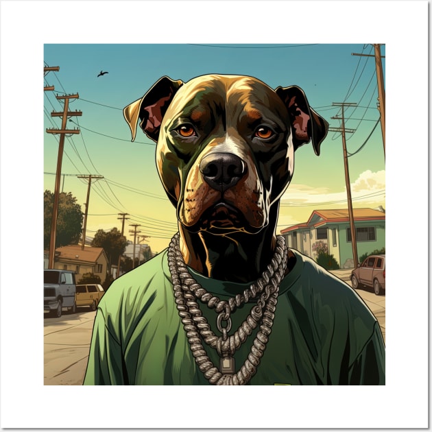 Pitbull Wall Art by ComicsFactory